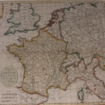 afbeelding van kaart van Frankrijk en Nederland uit 1820