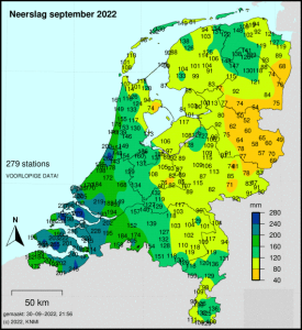 precipitation September Netherlands